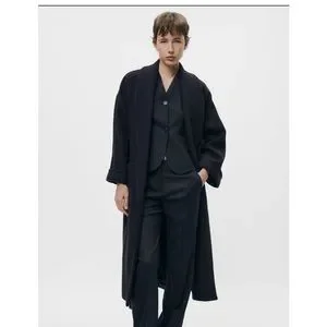ZARA ZW COLLECTION MANTECOウールジャケット L ZARA ZW COLLECTION MANTECO WOOL BOMBER COAT ALL SIZES REF